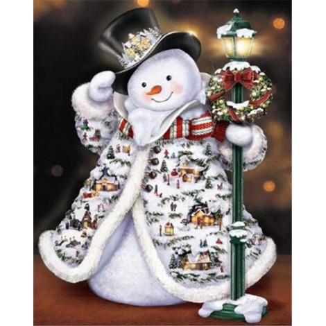 Bonhomme De Neige 5D Diy Kits De La Broderie De Diamant Pour Noël