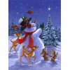 Bonhomme De Neige 5D Diy Kits De La Broderie De Diamant Pour Noël