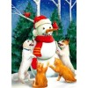 Bonhomme De Neige 5D Diy Kits De La Broderie De Diamant Pour