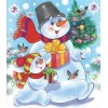 Bonhomme De Neige 5D Diy Kits De La Broderie De Diamant Pour Noël