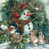 Bonhomme De Neige 5D Diy Kits De La Broderie De Diamant Pour