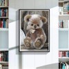 Tableau De Mignon Ours Café - 5D Kit Broderie Diamants/Diamond Painting