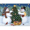 Bonhomme De Neige 5D Diy Kits De La Broderie De Diamant Pour Noël